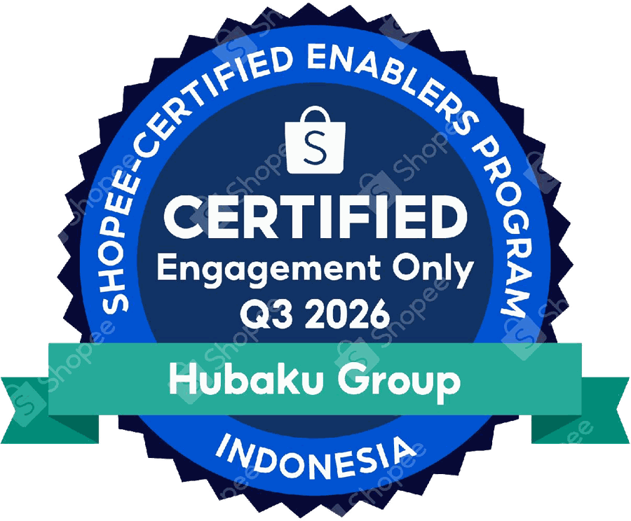 Badge Shopee-Certified Enablers Program, Hubaku Group, Indonesia, Q3 2026